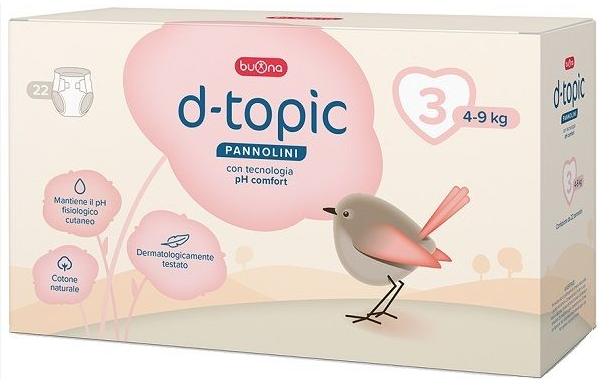 D - TOPIC Pannolini Bambini Taglia 3 22 Pezzi
